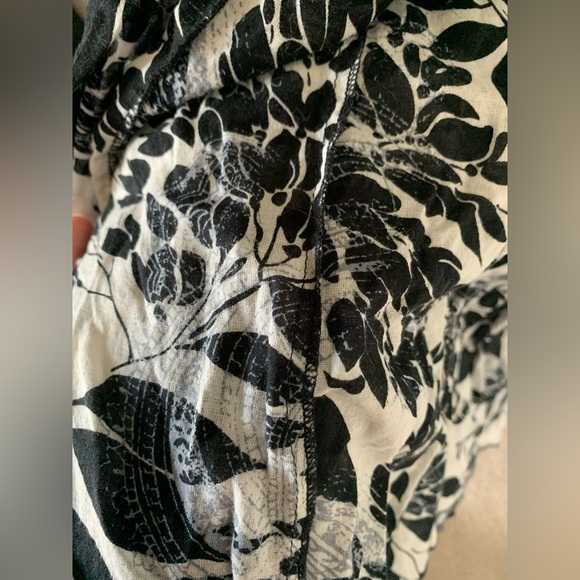 Full and flowy cotton midi skirt with leaf pattern - Picture 8 of 9